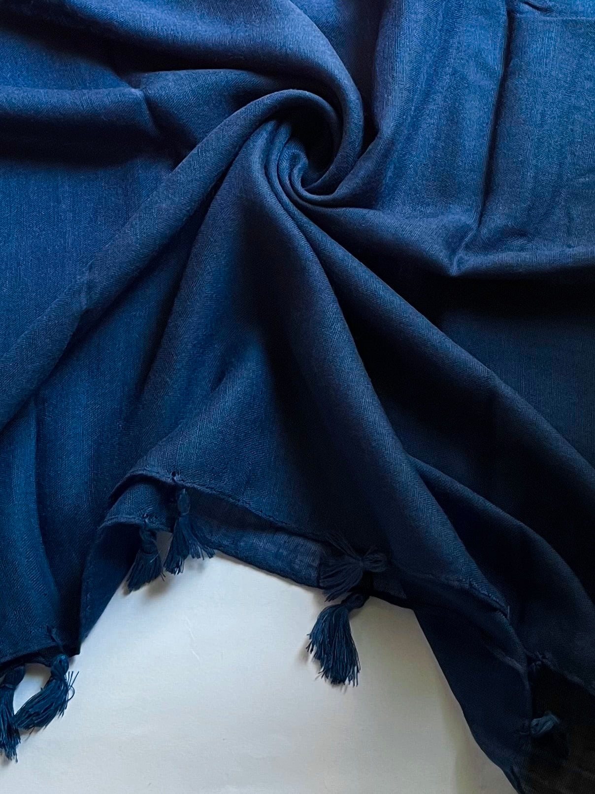 Navy Blue - Tassels Hijab
