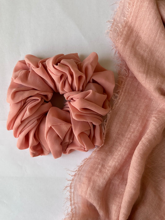 Powder Pink - Butter Chiffon Scrunchie