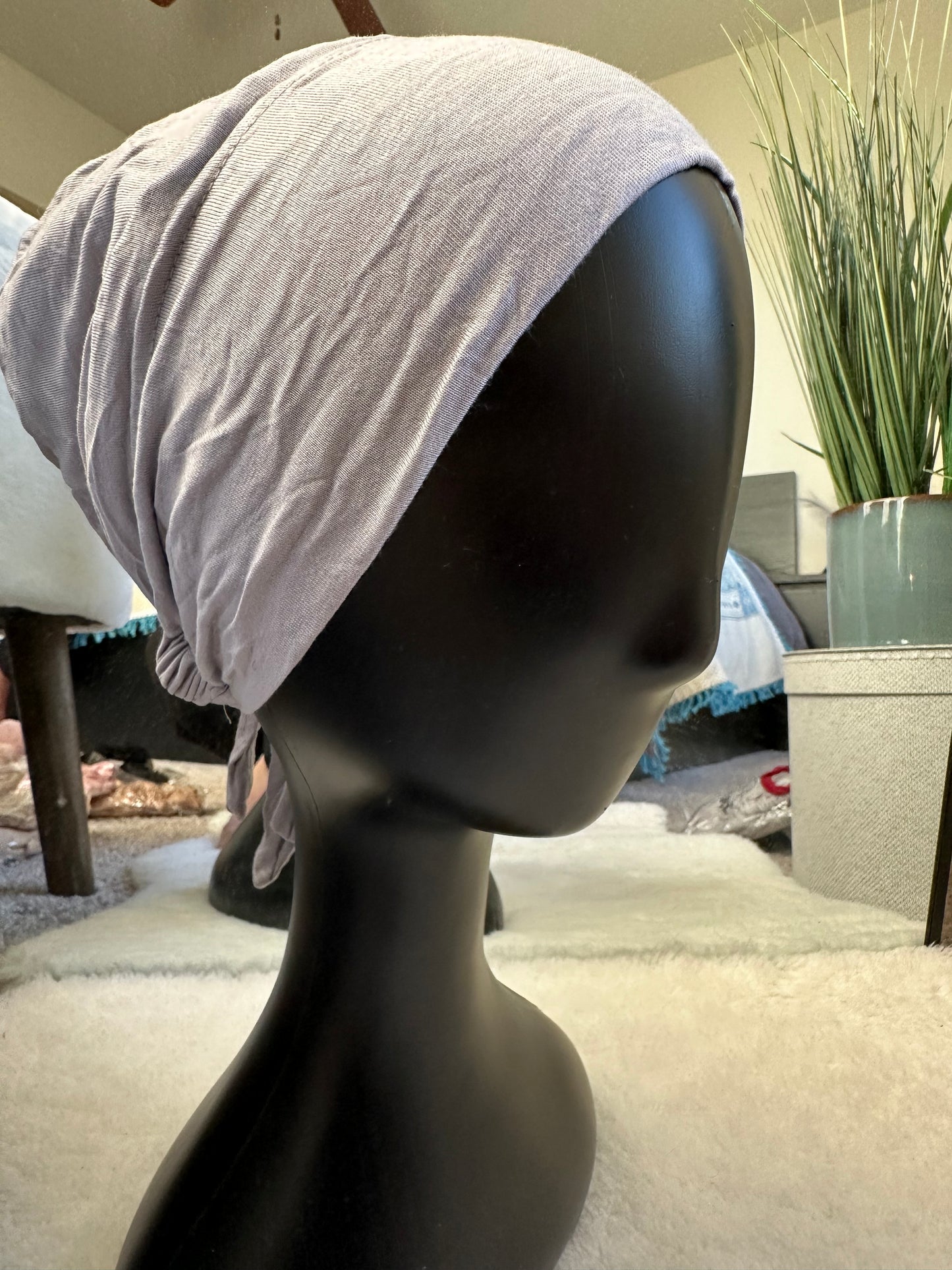 Silver Grey - Seamless Silk Lined Underscarf