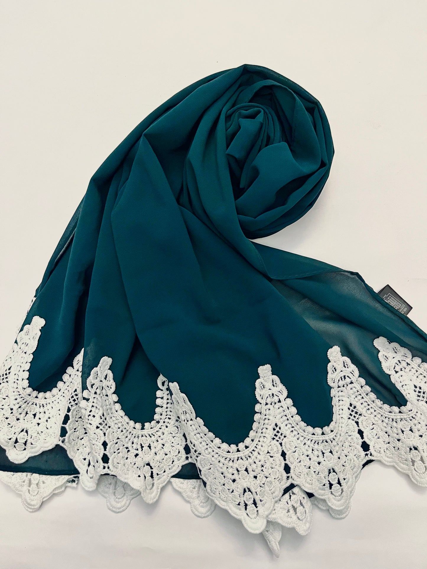 Teal Green - Lace Edge Hijab