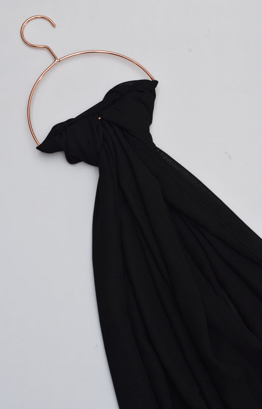 Black - Luxury Georgette Hijab