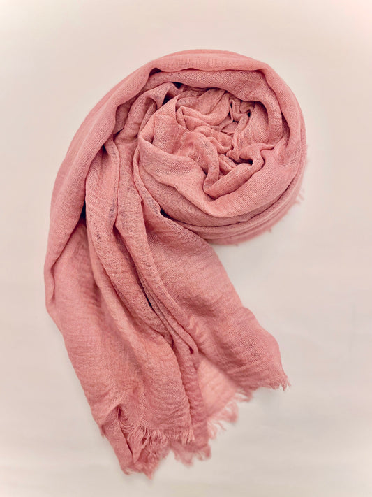 Rose Pink - Crimple Hijab