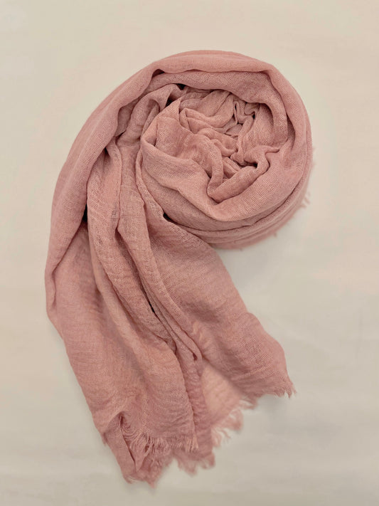 Blush Pink - Crimple Hijab