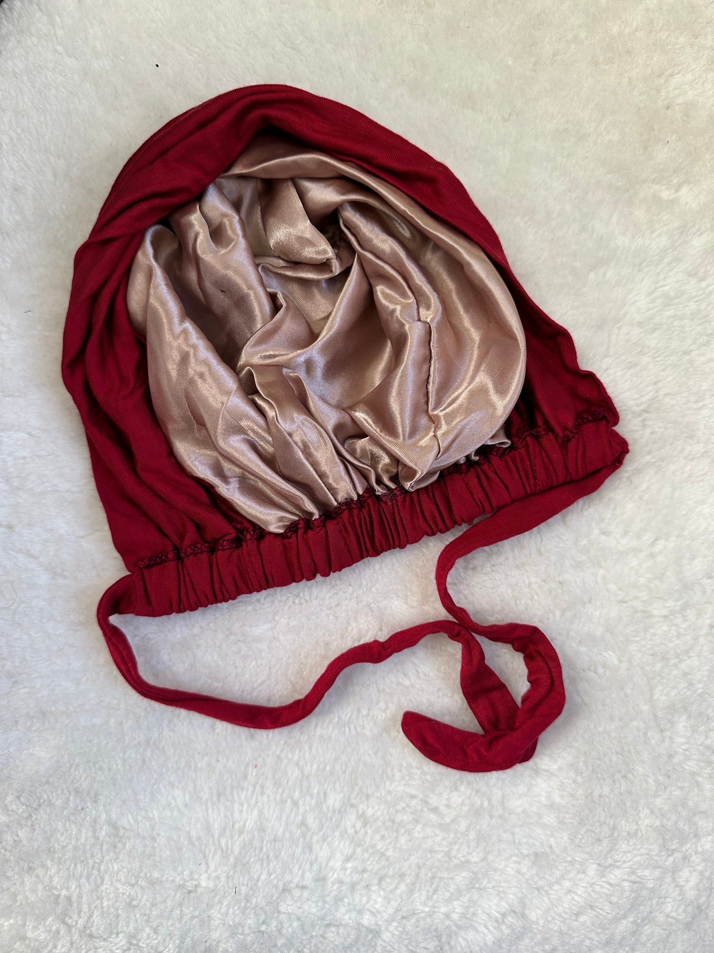 Maroon - Seamless Silk Lined Underscarf