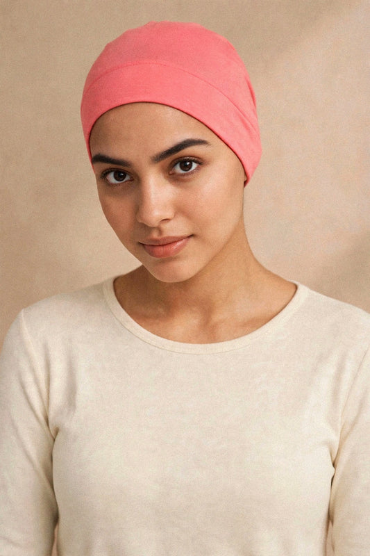 Model wearing the Candy Floss - Barely On Underscarf - Concealed Muslimah