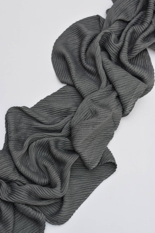 Graphite - Pleated Hijab