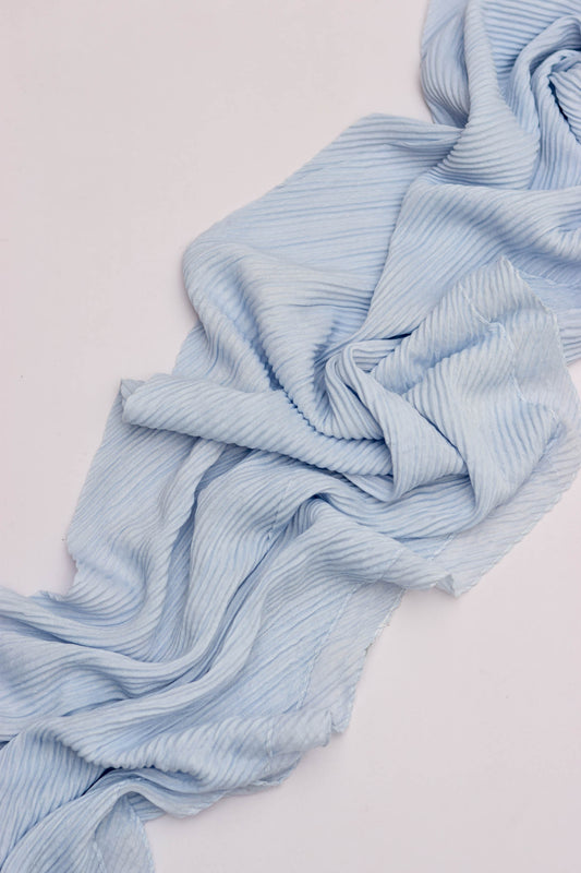 Sky Blue - Pleated Hijab