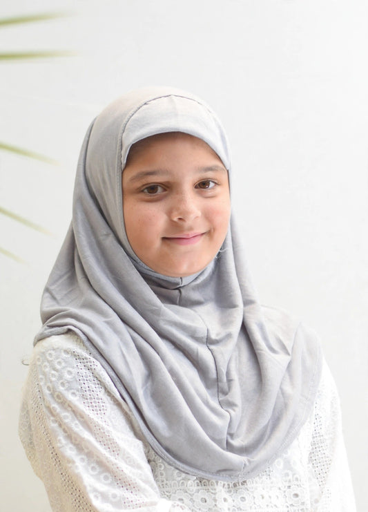 Light Grey - Kids Hijab