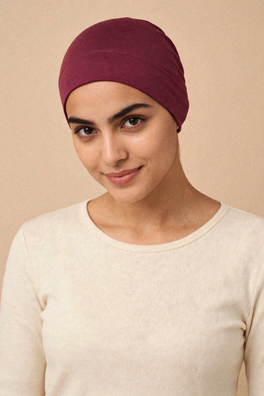 Model wearing the Vine - Barely On Underscarf - Concealed Muslimah
