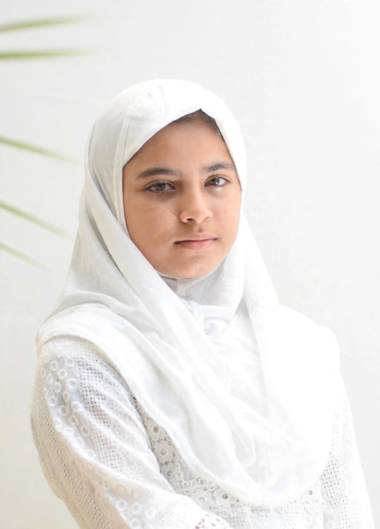 White - Kids Hijab
