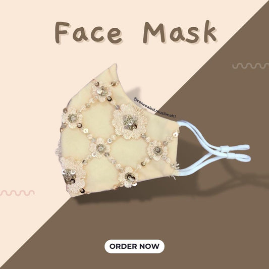 Cream Formal Face Mask