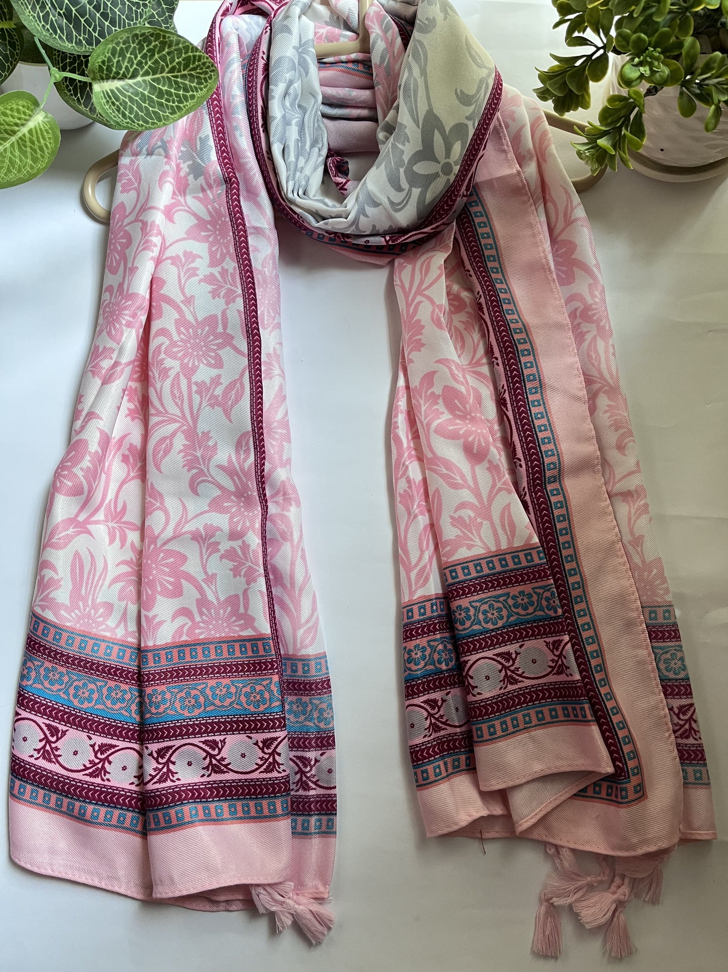 Pink Sapphire - Bohemian Printed Hijab