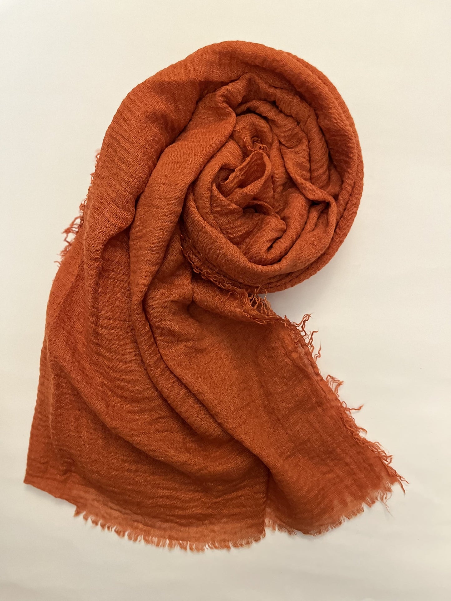 Carrot Orange - Crimple Hijab