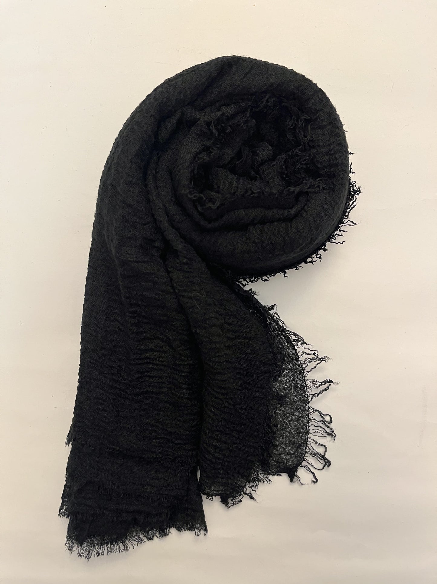 Black - Crimple Hijab