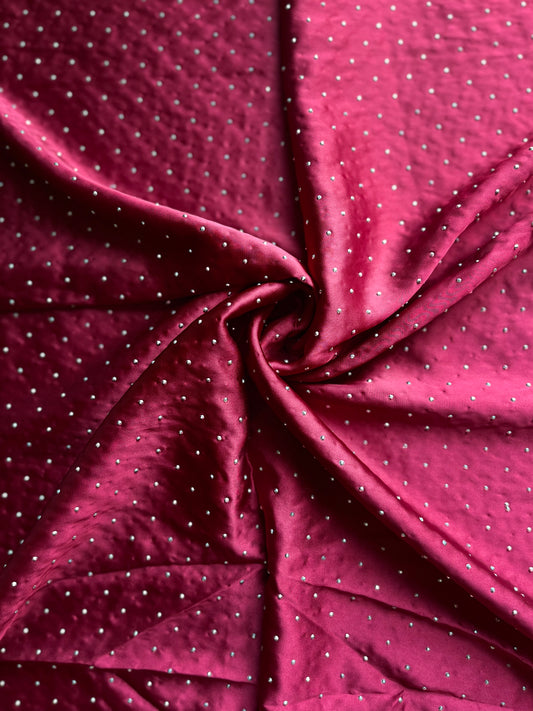 Maroon - Silken Diamonds Hijab